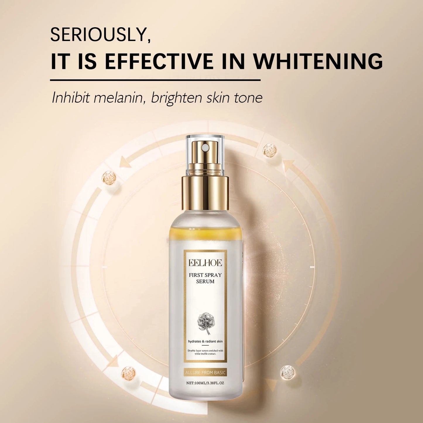 Facial Serum White Truffle Moisturizing Spray Melanin Correcting Glow Serum Fade Dark Spot Shrink Pores Brightening Skin Care