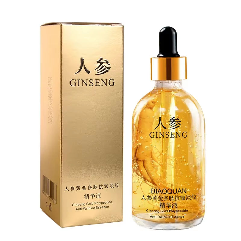 100Ml Gold Ginseng Face Essence Polypeptide Anti-Wrinkle Lightning Moisturizing Niacinamide Facial Serum for Skin Care Products